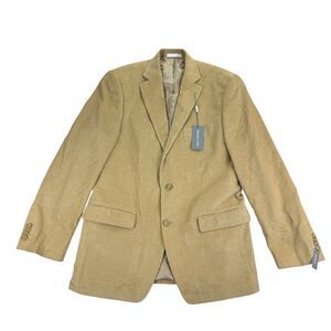 Michael Kors Mens Kordell Modern Fit Stretch Corduroy Sport Coat Camel Brown 40L